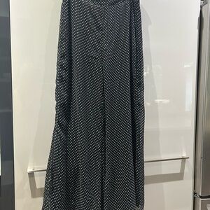 Black Polka Dot Flare Pants